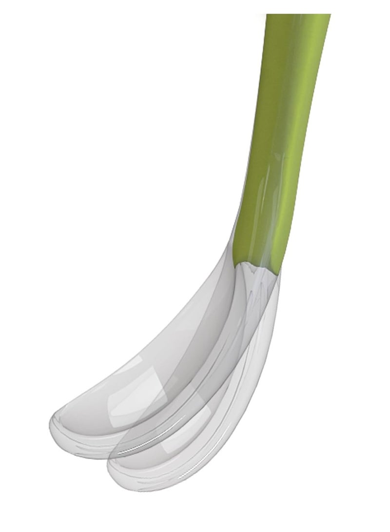 Chicco Baby Spoon with Soft Silicone Tip, For Self Feeding (6+ months) | Made Practical for Training Babies (Green) - Image 3